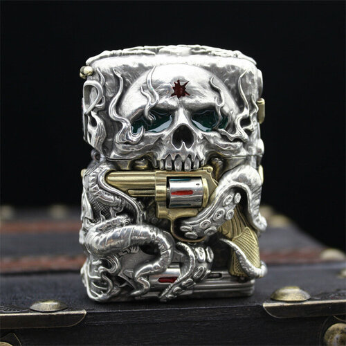   Zippo Skull Silver  -     , -  