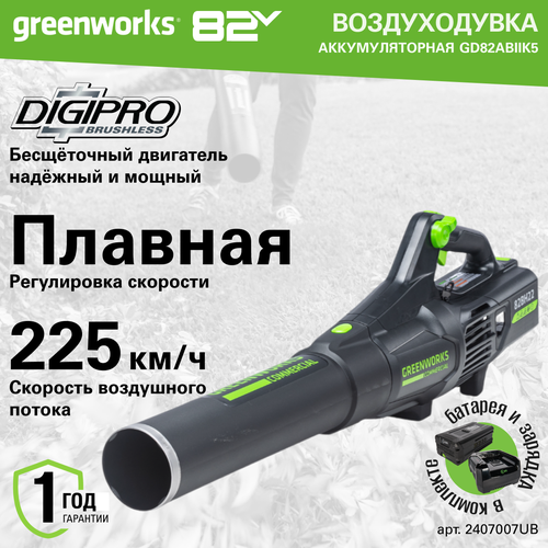 ���� ���������� �������������� Greenworks ���. 2407007UB, 82V, �����������, � 1���� 5 �� � ��
