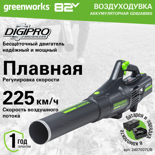     Greenworks . 2407007UB, 82V, ,  1 5     -     , -  