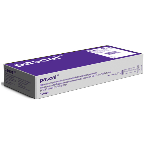 ���� ����� Pascal' ����������������, 40 �� x 0.7 ��, ������: 22G, 3 ��, 100 ��.