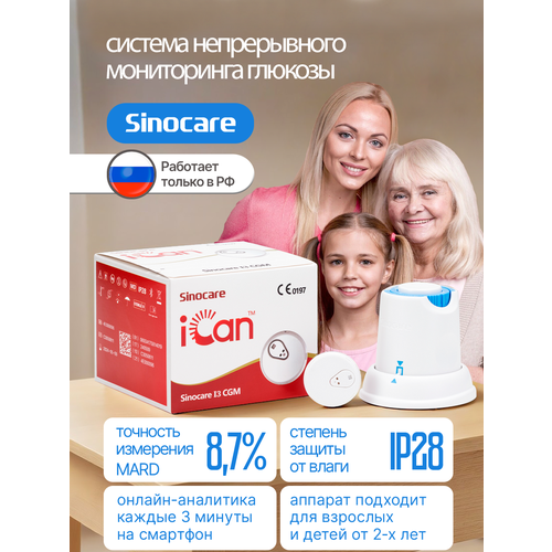 ���� ������� ������������ ����������� ������� Sinocare iCan i3 CGM