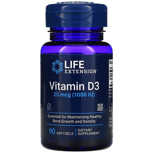    Life Extension Vitamin D3, 50 , 100 , 1000 ME, 90 .  -     , -  