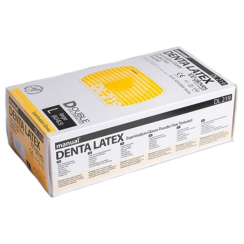 ���� �������� ��������� Manual Denta Latex DL219, 50 ���, ������: L, ����: �����������