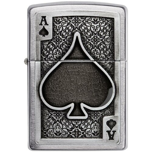      ZIPPO Classic 49637 Ace Of Spades   Brushed Chrome -    -     , -,   