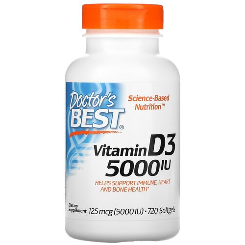   Doctor's Best Vitamin D3 ., 5000 , 220 , 720 .  -     , -  