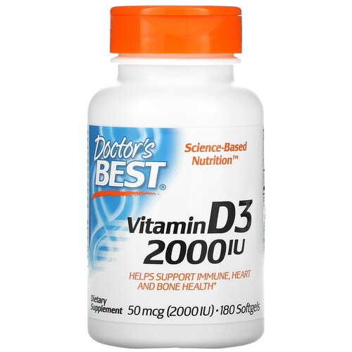    Doctor's Best Vitamin D3, 80 , 2000 ME, 180 .  -     , -  