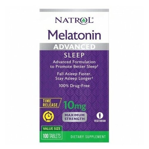    Natrol Melatonin Advanced Sleep Time Release, 10 , 100 .  -     , -  