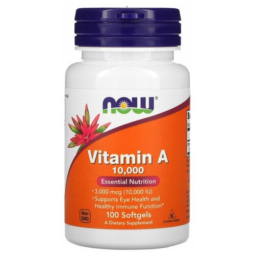   NOW Foods Vitamin A 10 000 IU 100   -     , -  