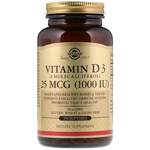    SOLGAR Vitamin D3 (Cholecalciferol) 1000 , 640 , 1000 ME, 250 .  -     , -  