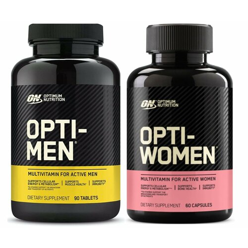     OPTIMUM NUTRITION OPTI - MEN 90 tablets & WOMEN 60 capsules 90, 60,   -     , -  