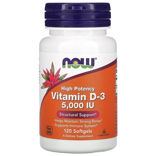   NOW Foods, Vitamin D-3, 5,000 IU,  D-3, 5000 , 120    -     , -  