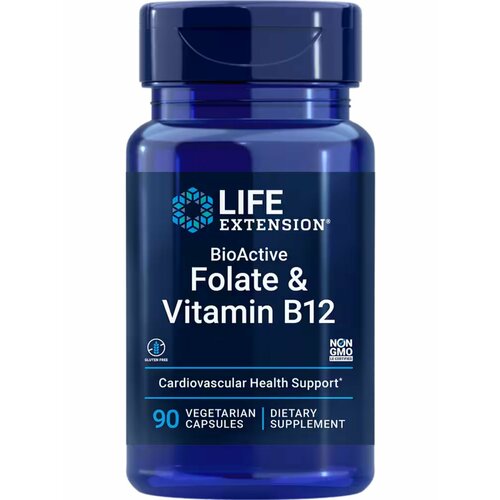 ���� Folate & Vitamin B12 BioActive (����� � ����������������) 90 ��� ������ (Life Extension)