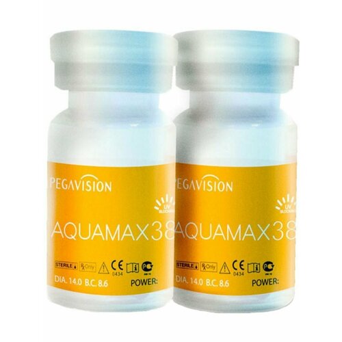 ���� ���������� ����� Pegavision Aquamax 38, 2 ��., R 8,6, D -0,75, 1 ��.