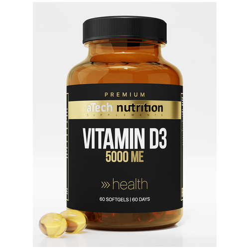 ���� Premium Vitamin D3, 5000 ��, 0.7 �, 60 ��.