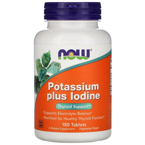    NOW Potassium Plus Iodine, 90 , 100 , 180 .  -     , -  