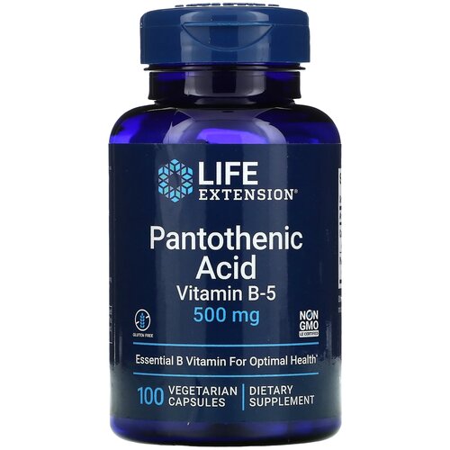    Life Extension Pantothenic Acid Vitamin B-5, 120 , 500 , 100 .  -     , -  