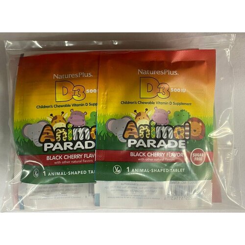 ���� Nature's Plus Animal Parade Vitamin D3 (������� D3 ��� �����) �� ������ ����������� ������� 500 ��, ������� 12 ��������