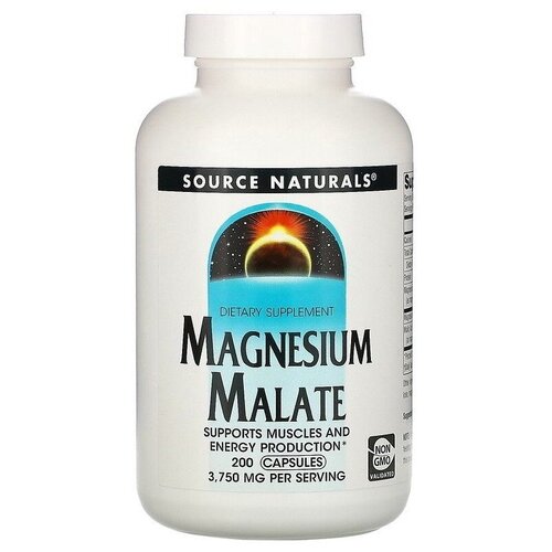   Source Naturals Magnesium Malate 200  (Source Naturals)  -     , -  