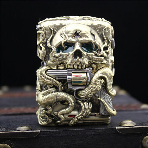   Zippo Skull Gold  -     , -  