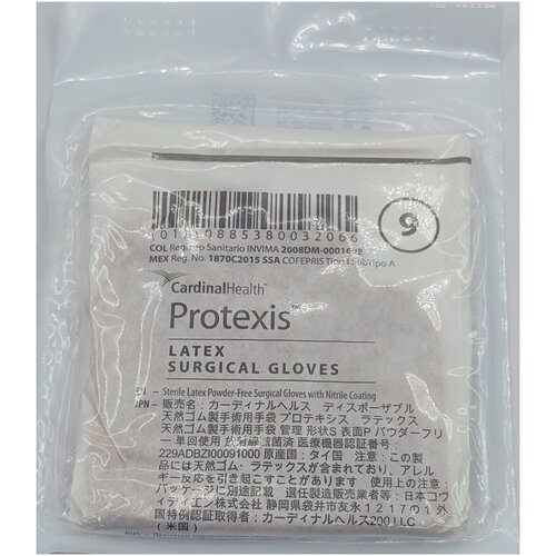 ���� �������� Protexis� Latex Surgical Gloves ������������� ������/������ ����������, ������ 9.0, 40 ��. (20 ���)