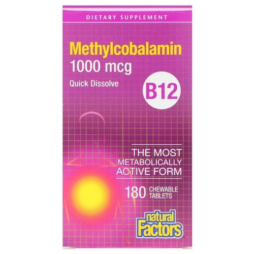    Natural Factors Methylcobalamin B12, 70 , 1000 , 180 .  -     , -  