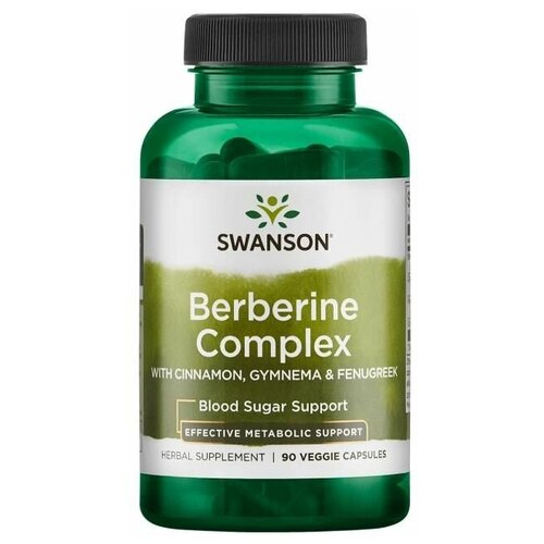   Swanson Berberine Complex with Cinnamon, Gymnema & Fenugreek (   ,   ) 90   -     , -  