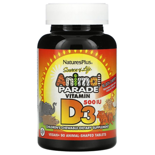    Natures Plus Animal Parade Vitamin D3, 199 , 500 , 90 .  -     , -  