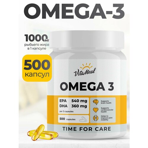 ���� ����� 3 1000 �� VitaMeal Omega 3, ����� ���, 500 ������