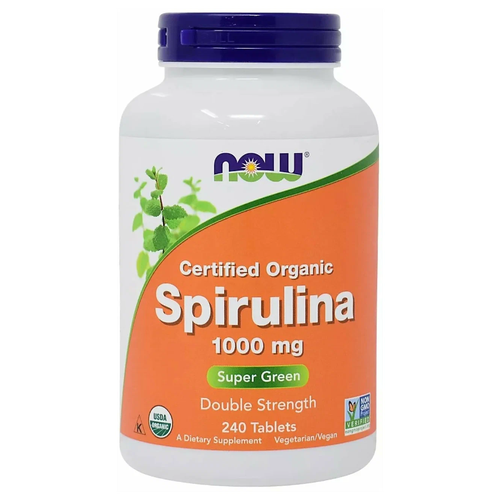 ���� �������� NOW Sertified organic Spirulina, 380 �, 1000 ��, 240 ��.
