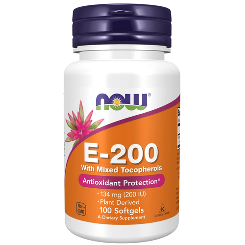 ���� ������� NOW E-200 With Mixed Tocopherols, 70 �, 100 ��, 100 ��.