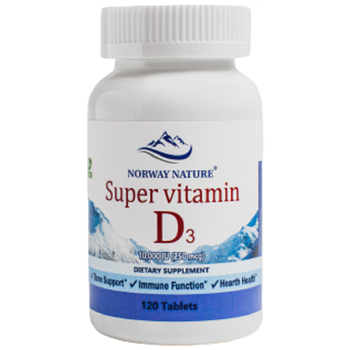    D Norway Nature Super Vitamin D3 10000IU 120 .  -     , -  