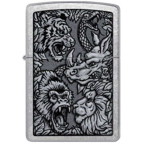      ZIPPO Classic 48567 Jungle Design   Street Chrome -   -     , -,   