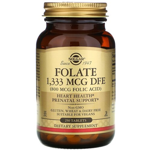   Folate 1333  DFE (Folic Acid), 800 , 420 , 250 .  -     , -  