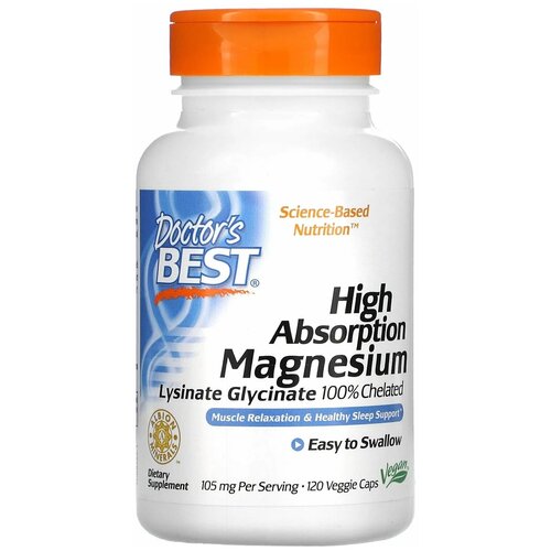    Doctor's Best High Absorption Magnesium Chelated Lysinate Glycinate 105 , 140 , 120 .  -     , -  