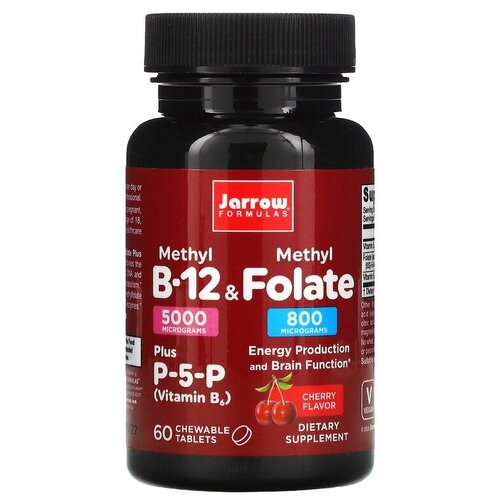    Jarrow Formulas Methyl B-12 & Methyl Folate 5000 /800  (), 80 , 60 .  -     , -  