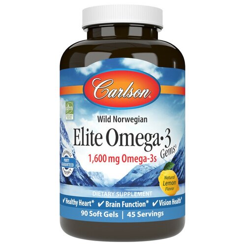   Elite Omega-3 1600  90  (Carlson)  -     , -  