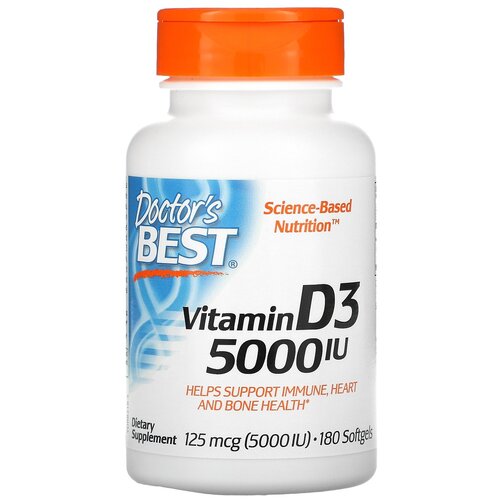   Doctor's Best Vitamin D3 ., 5000 , 70 , 180 .  -     , -  