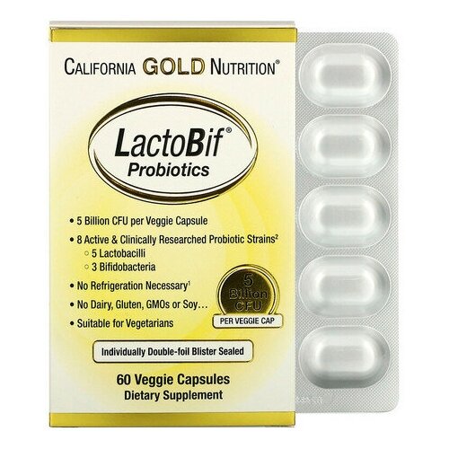   California Gold Nutrition LactoBif ., 5  , 100 , 60 ., , 1 .  -     , -  