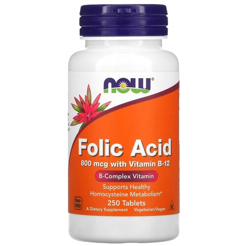    NOW Folic Acid with Vitamin B-12, 80 , 250 .  -     , -  