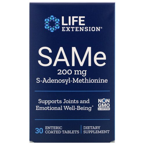���� �������� Life Extension SAMe, 90 �, 200 ��, 30 ��.