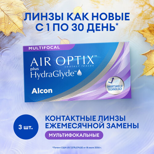    Alcon Air Optix Plus HydraGlyde Multifocal, 3 ., R 8,6, D -5,75, ADD: , 1 .