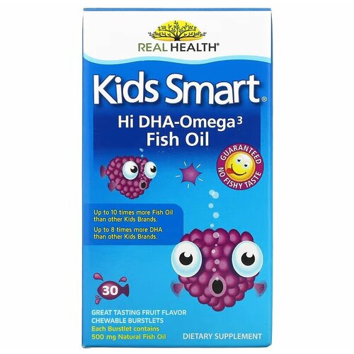 ���� Kids Smart, ����� ��� � ������� ����������� �����-3 � ���, ������������ ��������� ����, 30 ����������� ������, ���������� �� ���, Bioglan