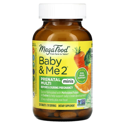   Megafood, Baby & Me 2, Prenatal Multi,   , 120   -     , -  