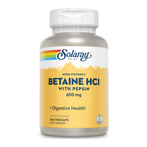   Solaray Betaine HCL with Pepsin 650  100   -     , -  