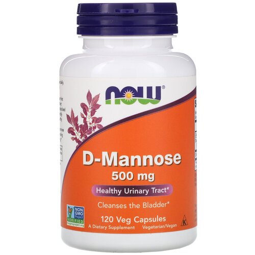   NOW Foods, D-Mannose, 500 mg, D-, 500 , 120    -     , -  