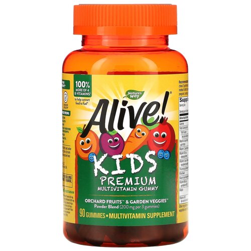    Nature's Way Alive! Kids Premium Multivitamin Gummy, 380 , 90 .  -     , -  