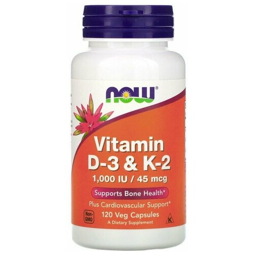   Now Foods Vitamin D-3 1000 IU Vitamin K-2 45 mcg 120   -     , -  