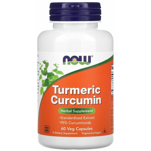 ���� NOW Foods, Turmeric Curcumin, ������� � ��������, 60 ������������ ������