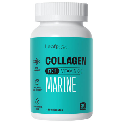 ���� LeafToGo Marine Collagen + Vitamin C ����., 90 ��.