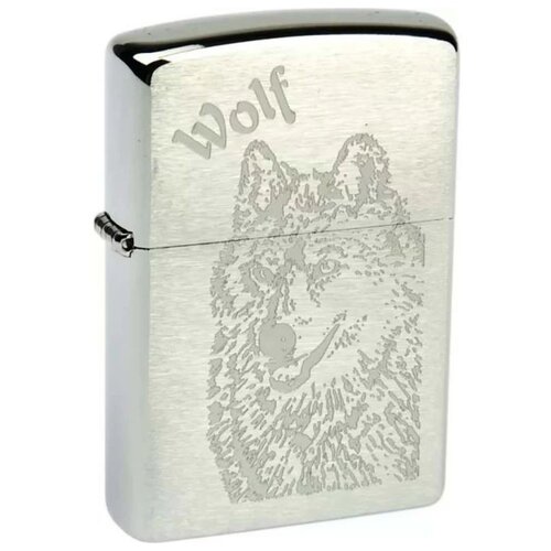      ZIPPO 200 Wolf   Brushed Chrome -   -     , -,   